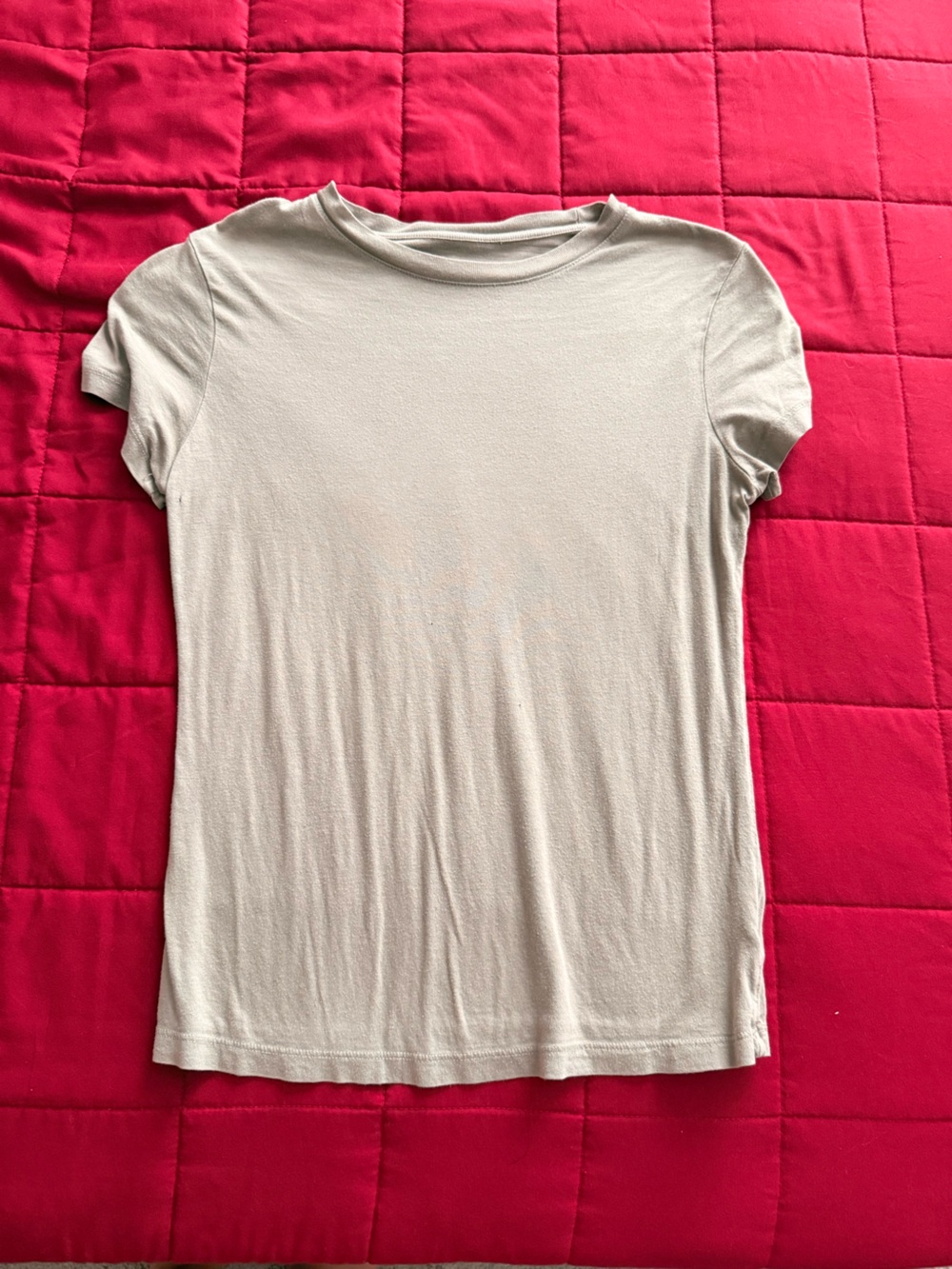 a new day Cream Short Sleeve Crewneck Tee